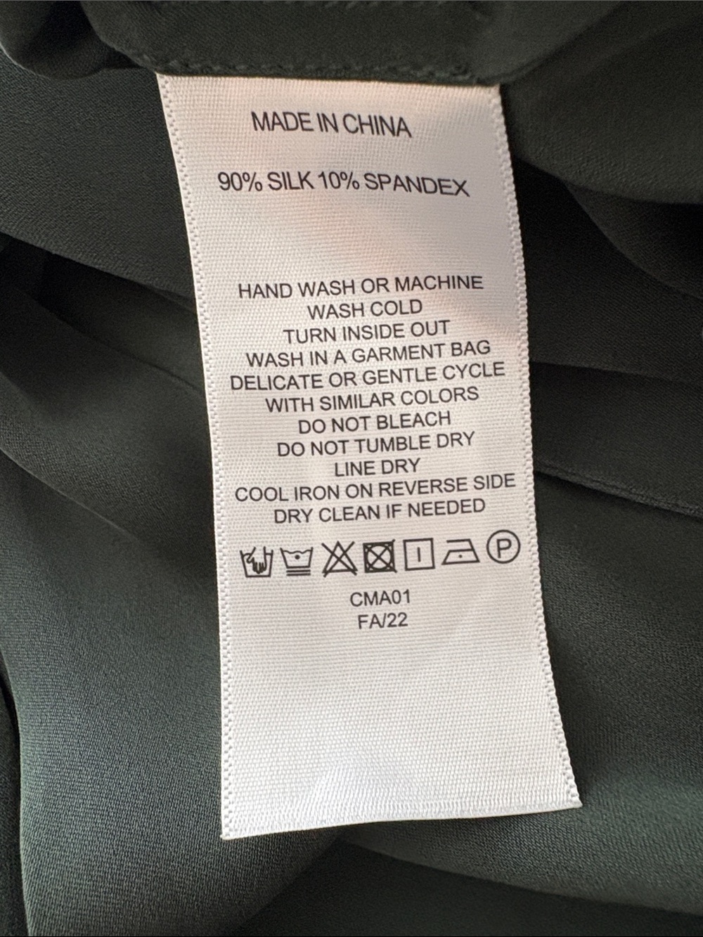 QUINCE forest green silk shirt dress - Picture 5 of 11